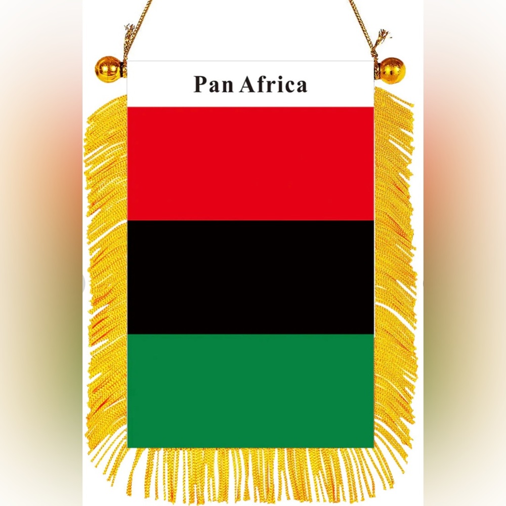 Pan Africa rearview mirror flag
